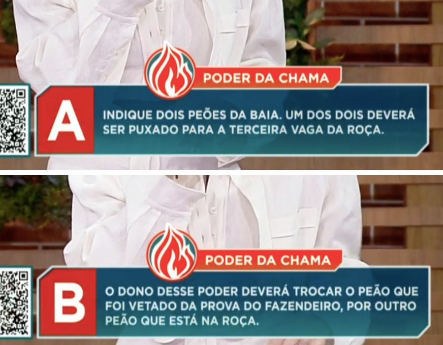 Opção de Poderes da Chama da semana em A Fazenda 2022
