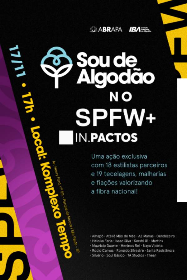Line-up do Sou de Algodão no SPFW 2022.