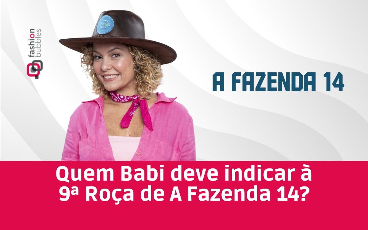 Montagem de Bárbara com chapéu de Fazendeira para ilustrar a enquete A Fazenda 2022