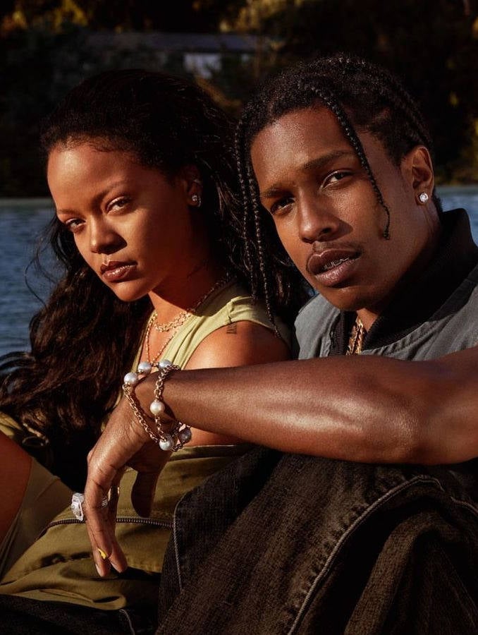 Foto de Rihanna e A$AP Rocky, seu marido
