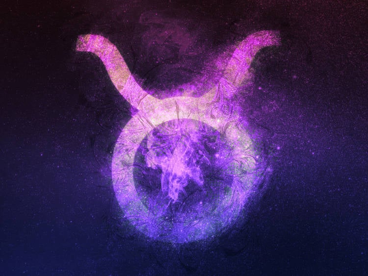 Ilustração de Universo com o símbolo do signo de touro: Horóscopo 2023