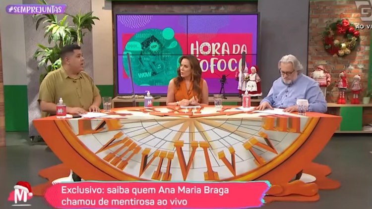 Regina Volpato, Arthur Pires e Leão Lobo, no Mulheres da Gazeta.