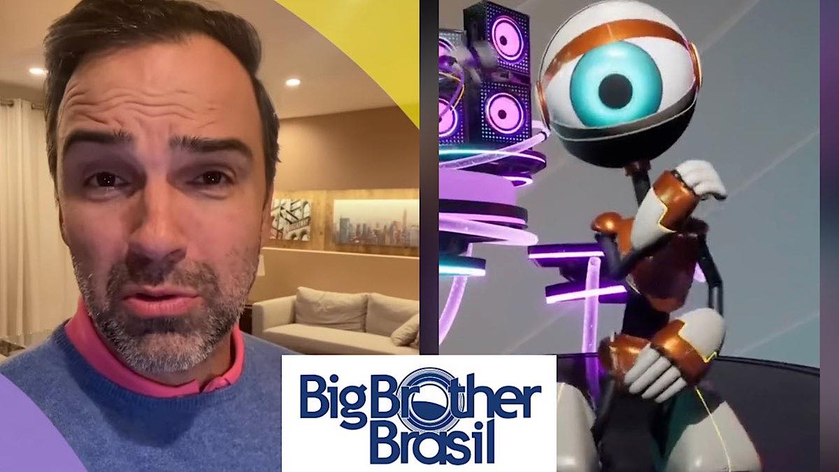 Tadeu Schmidt e Robô do BBB 23. Fonte: Instagram