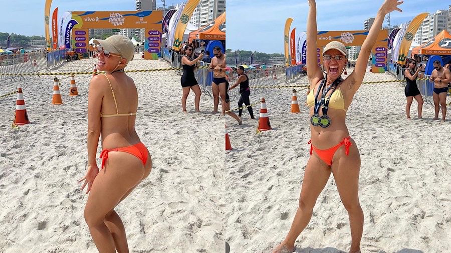 Bruna Linzmeyer na praia