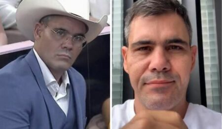 Montagem com fotos de Juliano Cazarré