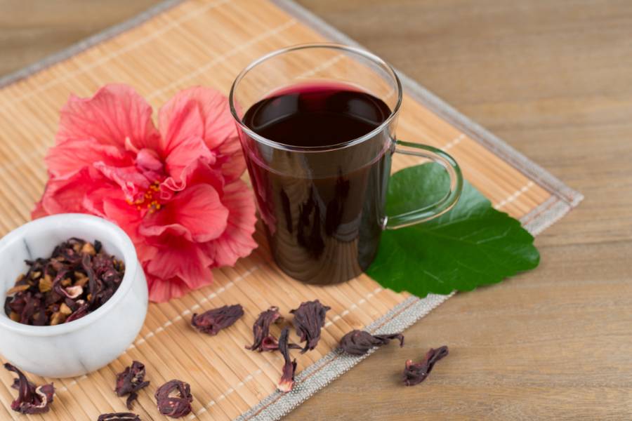 Chá de hibisco é um dos chás de ano novo.
