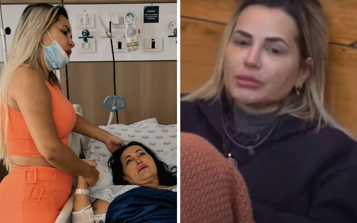 Deolane Bezerra e a mãe Solange Bezerra no hospital após desistência de A Fazenda 2022