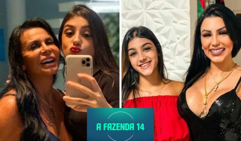 Montagem com fotos de Gretchen, Bia Miranda e Jenny Miranda