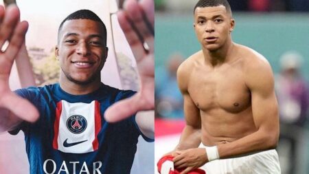 Mbappé no Instagram, durante jogo da Copa do Mundo.