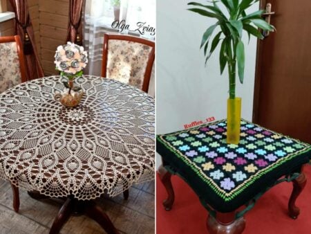 Toalha de mesa de crochê: fotos e gráficos para se inspirar