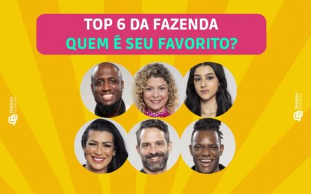 Montagem com os peões que estão no top 6 da Fazenda