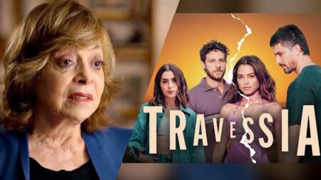 Gloria Perez e elenco de Travessia.