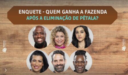 Montagem com o top 6 da Fazenda para ilustrar a enquete de quem ganha A Fazenda 2022
