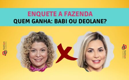 Montagem com Babi e Deolane para ilustrar a enquete de quem ganha A Fazenda