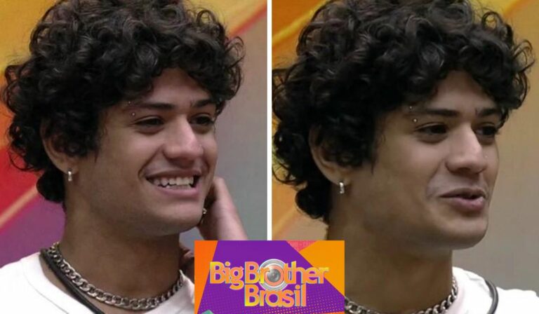 Montagem com fotos de Gabriel Santana no BBB 23