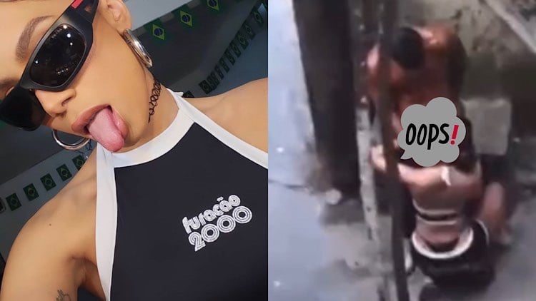 Anitta grava clipe em comunidade do Rio de Janeiro.