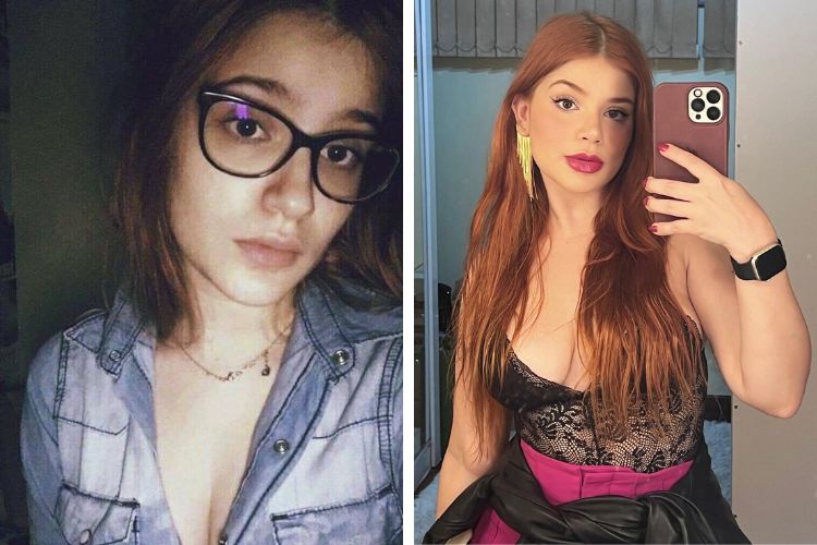Antes e depois de Giovanna Leão após procedimentos estéticos antes de entrar na Casa de Vidro do BBB 23