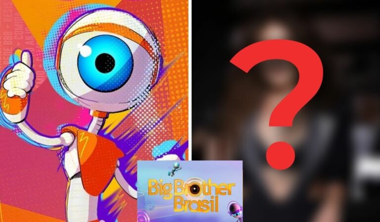 Montagem com foto de boneco do BBB