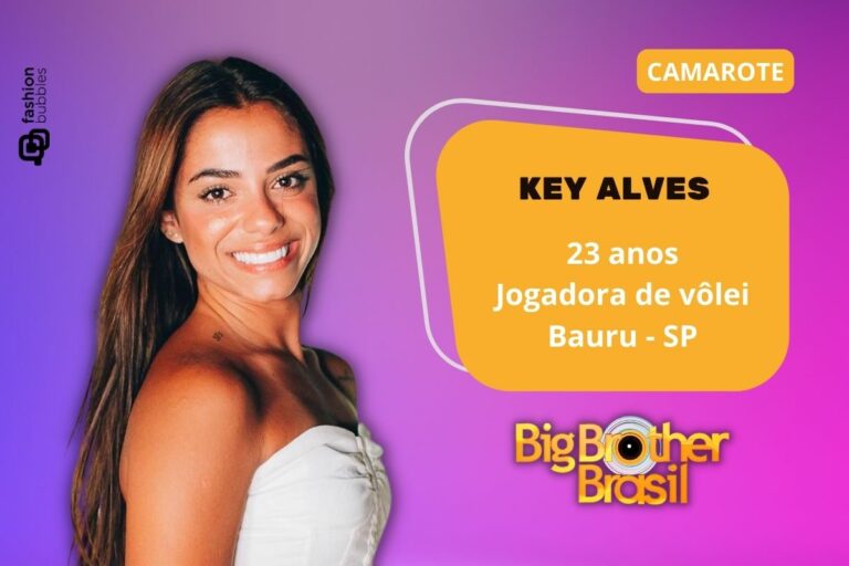 Montagem com as informações de Key Alves do BBB 23