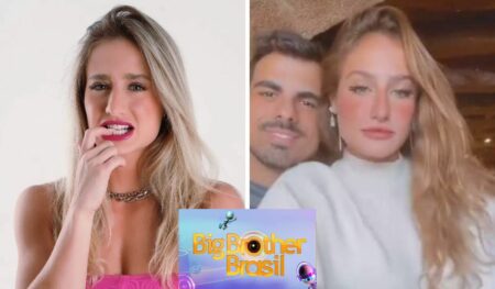 Montagem com fotos de Bruna Griphao e Rafael Monteiro