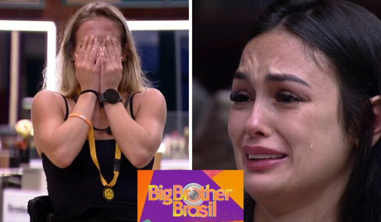 Montagem com fotos Bruna e Larissa no BBB 23