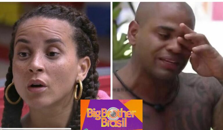 Montagem com fotos de Cezar e Domitila no BBB 23