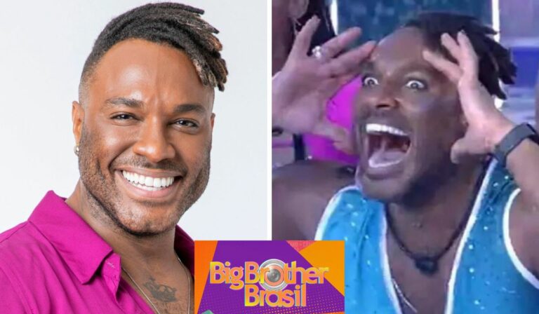 Montagem com fotos de Fred Nicácio no BBB 23