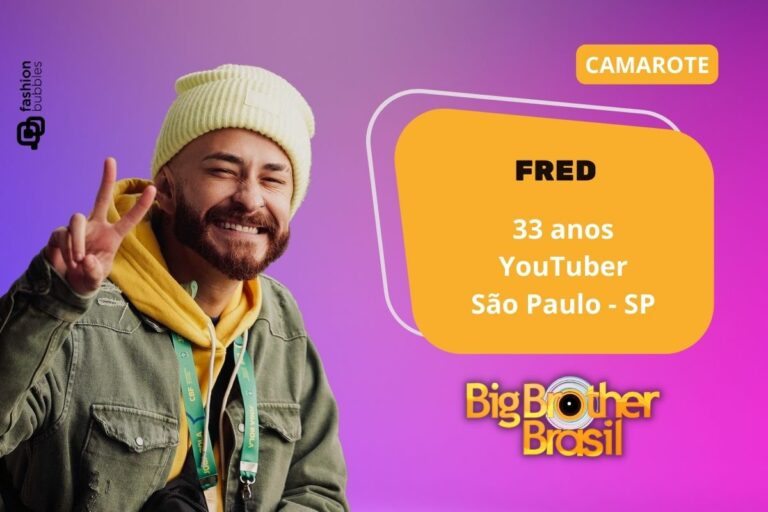 Montagem com as informações de Fred do BBB 23