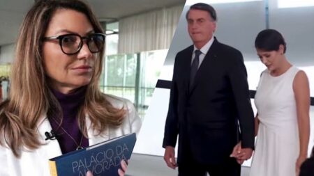 Janja, Michelle e Bolsonaro.