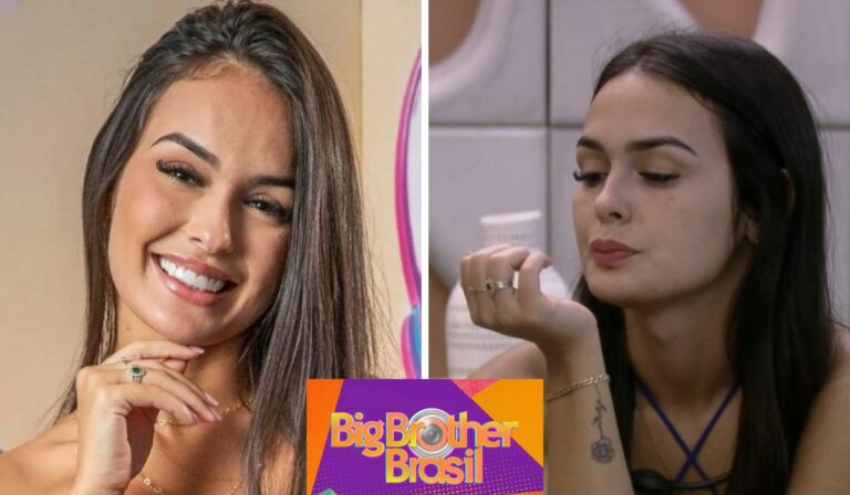 Montagem com fotos de Larissa no BBB 23