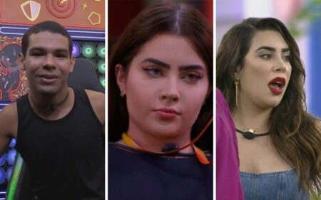 Montagem com alguns participantes do BBB 22 para ilustrar a enquete BBB 23