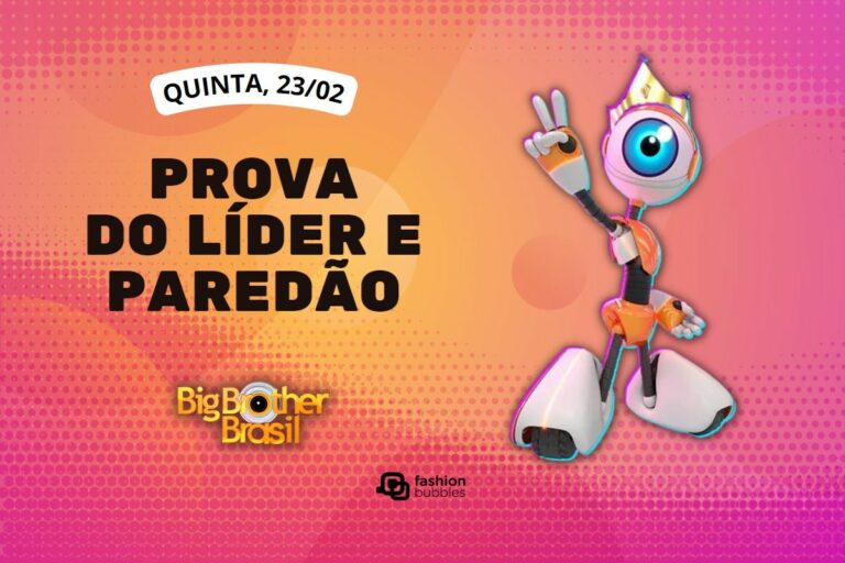 fundo rosa e laranja com imagem do robô e que horas começa o BBB 23 hoje, 23/02