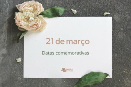 21 de março escrito em folha branca.