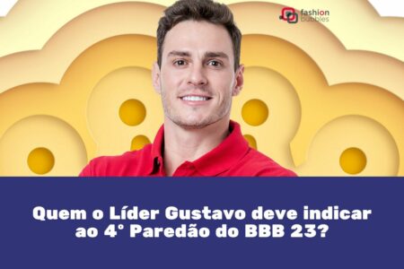 Montagem de Gustavo como Líder para ilustrar a enquete BbB 23