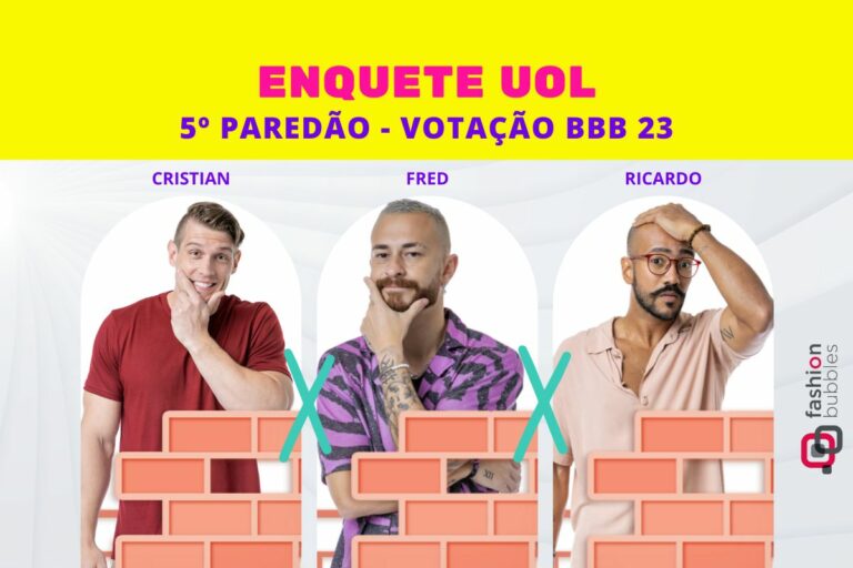 Montagem com os emparedados Cristian, Fred Desimpedidos, Ricardo Alface para ilustrar a enquete UOL BBB 23