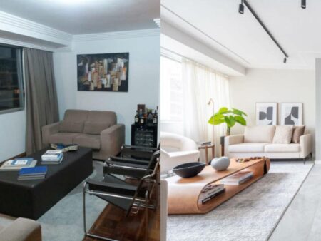 Apartamento decorado antes e depois: 11 fotos de uma reforma funcional