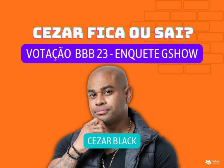 Montagem com foto de Cezar Black do BBB 23.