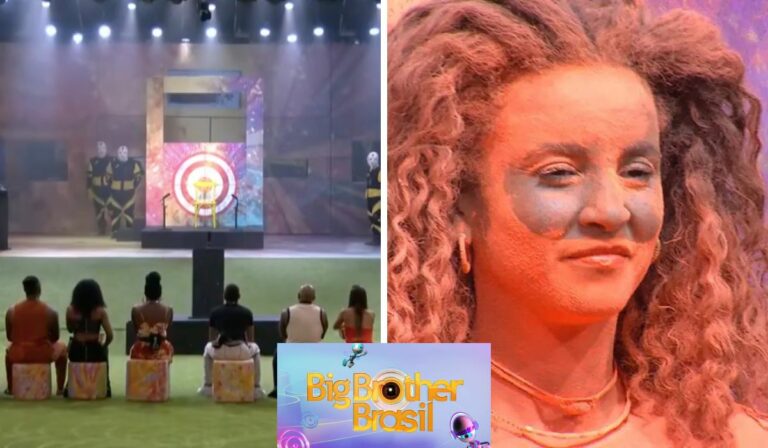 Montagem com fotos do Jogo da Discórdia do BBB 23