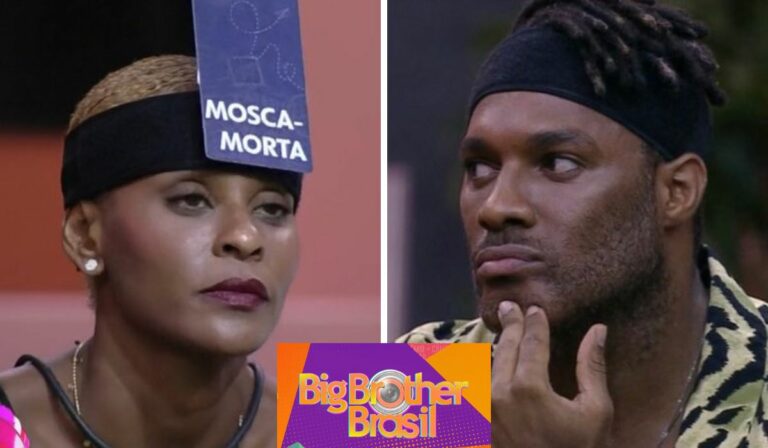 Montagem com fotos do Jogo da Discórdia do BBB 23