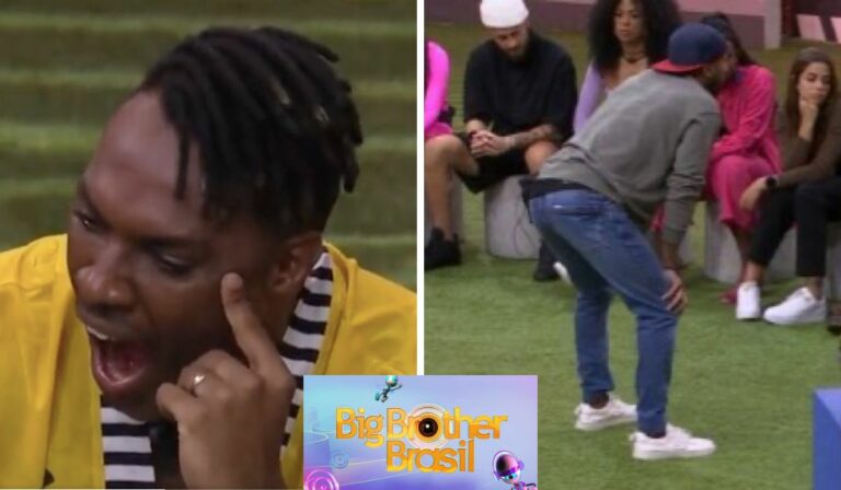 Montagem com fotos do Jogo da Discórdia do BBB 23