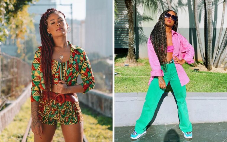 Montagem com 2 looks da Marvvila do BBB 23