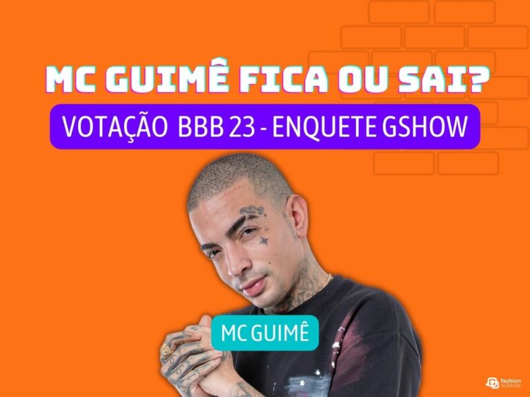 Montagem com foto de MC Guimê do BBB 23.