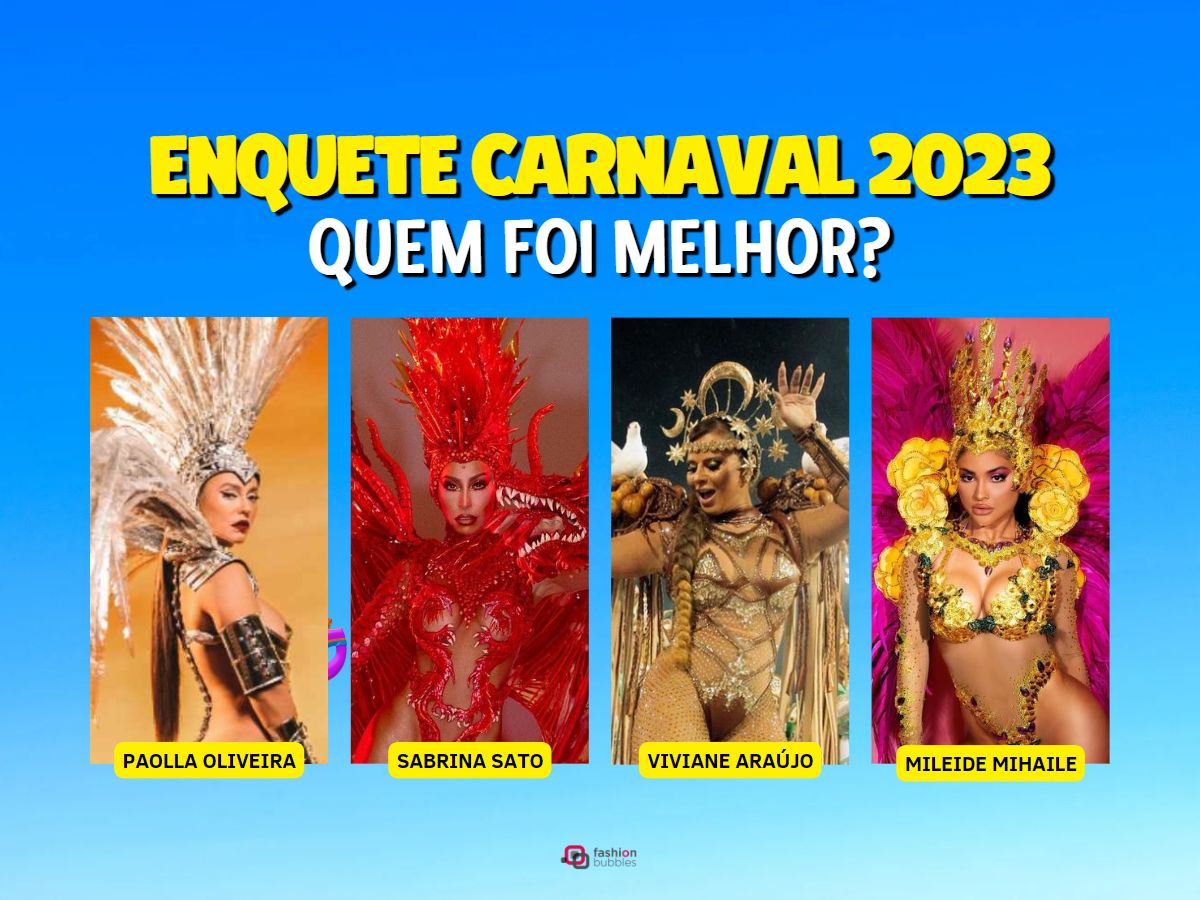Montagem com fotos de Mileide Mihaile, Paolla Oliveira, Sabrina Sato e Viviane Araújo no Carnaval 2023.