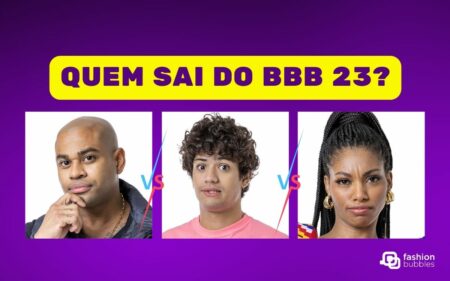 Montagem do Paredão do BBB 23 com Cezar, Mosca e Tina para ilustrar a matéria de quem sai do BBB 23