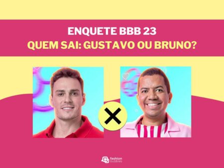 Montagem com foto de Gustavo e Bruno, ambos participantes do BBB 23.