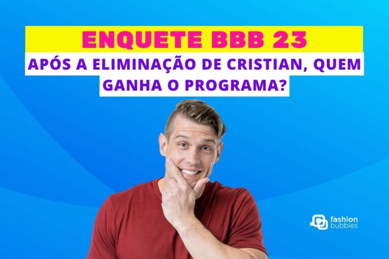 Montagem da eliminação de Cristian para ilustrar a enquete BBB 23