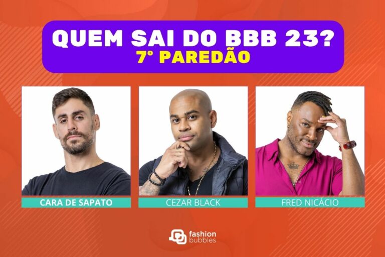 Montagem com os emparedados Cara de Sapato, Cezar Black e Fred Nicácio para ilustrar a enquete BBB 23