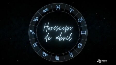 imagem com ilustração de horóscopo escrito "horóscopo de abril"