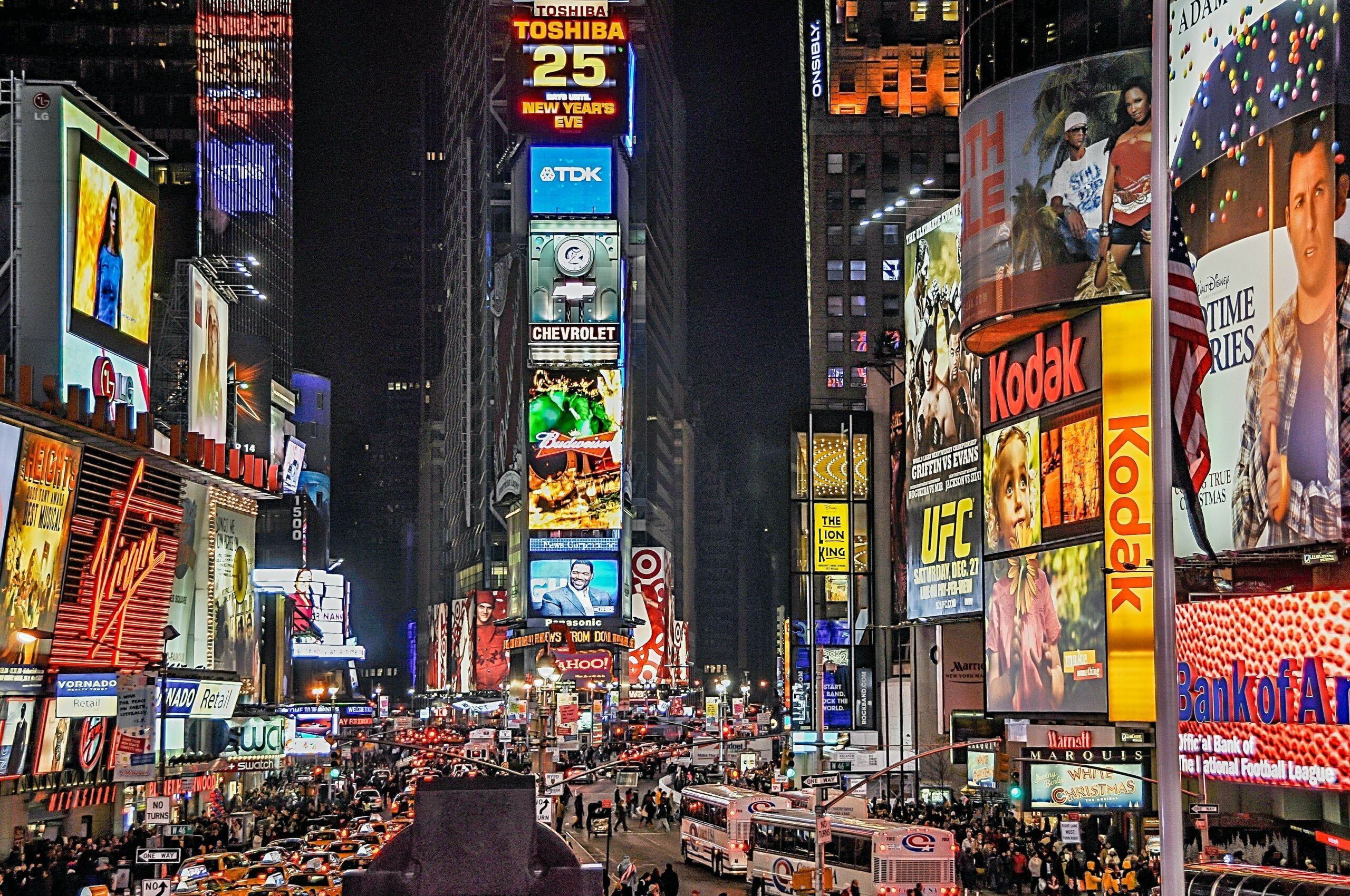 Times Square representando o passeio turístico de cada signo (escorpião)