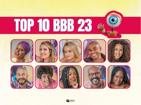 Montagem com o top 10 do BBB 23.
